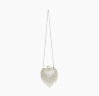 Image 2 of SILVER FORMAL HEART SHAPE EVENING PURSE CLUTCH 