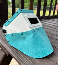 Image 2 of Turquoise Floral Square Hood