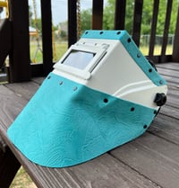 Image 1 of Turquoise Floral Square Hood