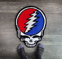 Image 1 of Grateful Dead Stealie *Skull only* Handmade Rug