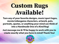 Image 3 of Grateful Dead Stealie *Skull only* Handmade Rug