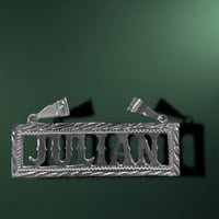 Image 1 of Dijes de Caballero con Nombre 925 Plata Mexicana