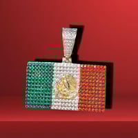 Dije Bandera Mexicana 1.8” 925 Plata Mexicana