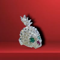 Image 2 of Anillo Piña Calavera Mexicana 925 Plata Mexicana