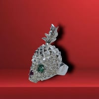 Image 3 of Anillo Piña Calavera Mexicana 925 Plata Mexicana