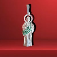 Dije San Judas Circonia 2.7” 925 Plata Mexicana