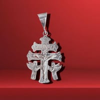 Dije Cruz Caravaca 1.5” 925 Plata Mexicana