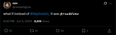 Image of What if instead of SkylineGG it was freakline