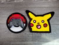 Image 1 of Pokemon Surprised Pikachu Handmade Rug