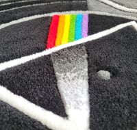 Image 2 of Pink Floyd Dark Side of the Moon Record Handmade Rug