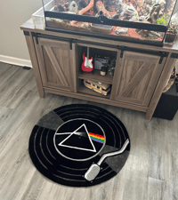 Image 5 of Pink Floyd Dark Side of the Moon Record Handmade Rug