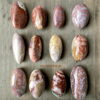 Image 2 of Ocean Jasper, Crystal Palm Stone, Sea Jasper Crystal, Orbicular Jasper, Heart Chakra Stone