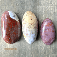 Image 6 of Ocean Jasper, Crystal Palm Stone, Sea Jasper Crystal, Orbicular Jasper, Heart Chakra Stone