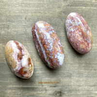 Image 4 of Ocean Jasper, Crystal Palm Stone, Sea Jasper Crystal, Orbicular Jasper, Heart Chakra Stone