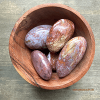 Image 3 of Ocean Jasper, Crystal Palm Stone, Sea Jasper Crystal, Orbicular Jasper, Heart Chakra Stone