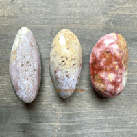 Image 1 of Ocean Jasper, Crystal Palm Stone, Sea Jasper Crystal, Orbicular Jasper, Heart Chakra Stone