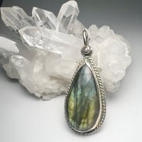Image 5 of Labradorite Stone and Sterling Silver Pendant