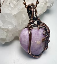 Image 5 of Lepidolite Stone Heart Necklace The Peace Stone