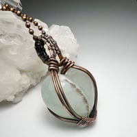 Image 3 of Fluorite Heart Stone Copper Necklace