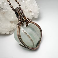 Image 4 of Fluorite Heart Stone Copper Necklace