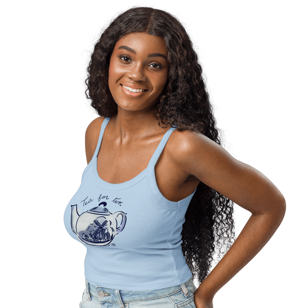 Tea for Two Women’s micro-rib tank top