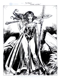 Image 1 of Cool New WONDER WOMAN   9" x 12"  Pin-Up! 