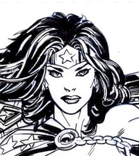 Image 2 of Cool New WONDER WOMAN   9" x 12"  Pin-Up! 
