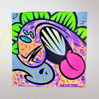 6X6 HAND PAINTED WOOD PANEL - NFECTION