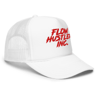 Image 2 of White And Red Hustler Trucker Hat 