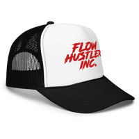 Image 2 of Black White With Red Hustler Tucker Hat 