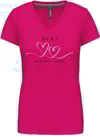 Image 1 of Damen T-Shirt - "Du & I - Wir zwa a Wöd" - PINK