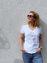 Image 2 of Damen T-Shirt - "Du & I - Wir zwa a Wöd" - WEISS