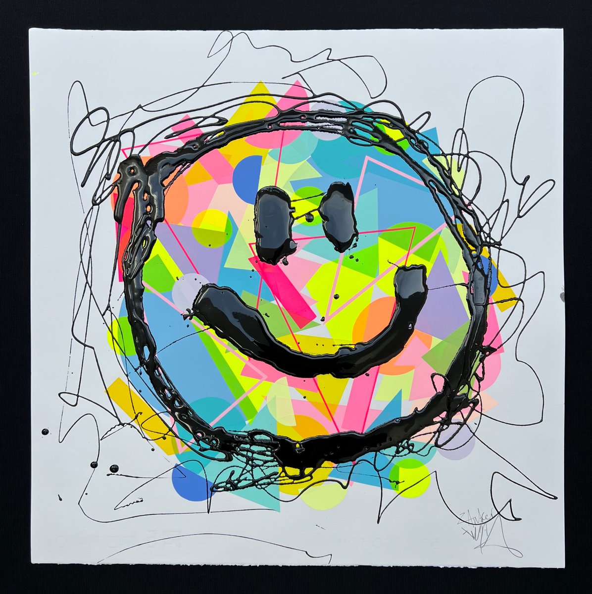 ABSTRACT SMILEY 4 | Zoe Anker Art