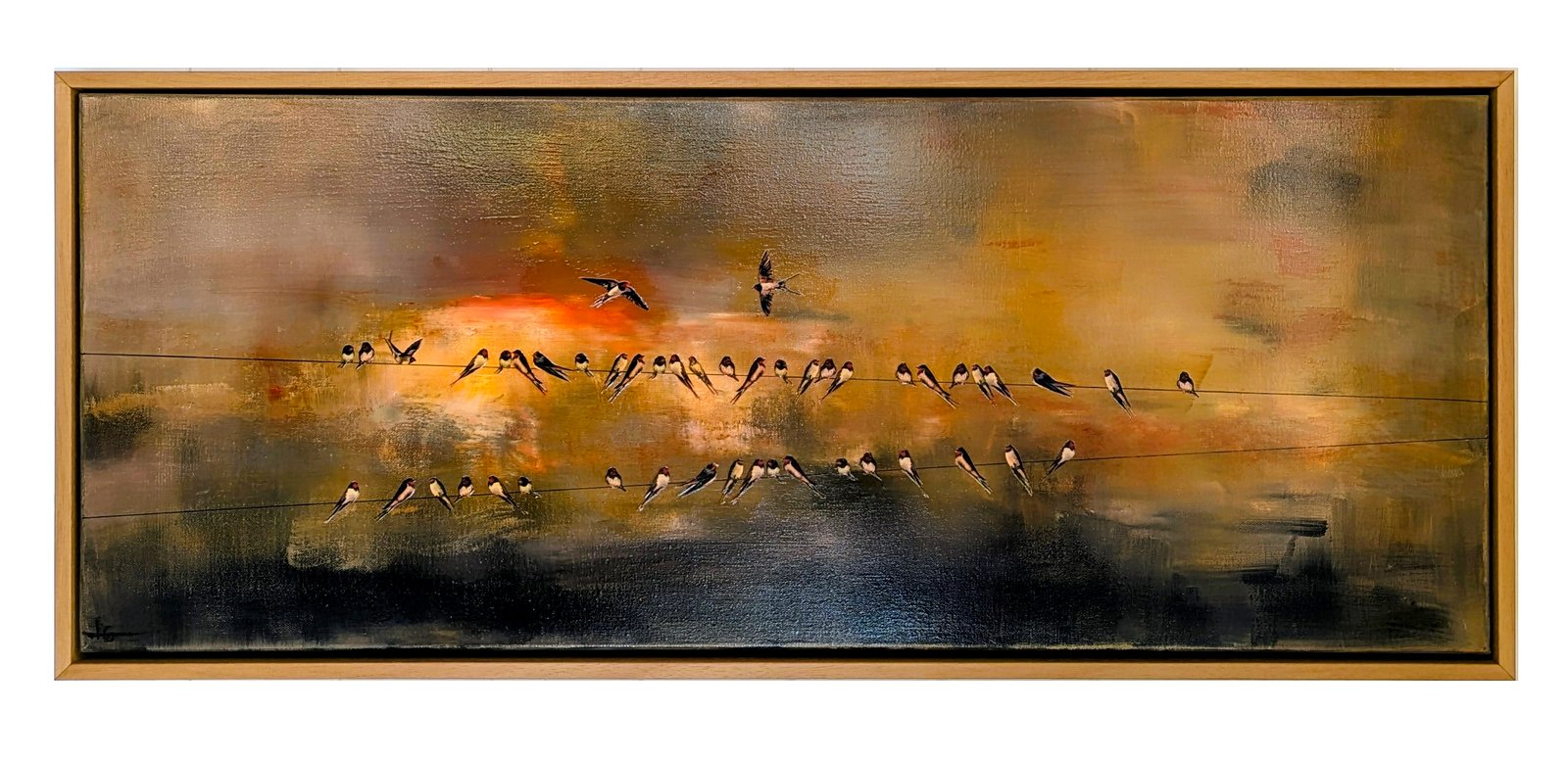 Original Canvas - Evening Swallows - 40