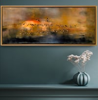 Image 4 of Original Canvas - Evening Swallows - 40" x 16"