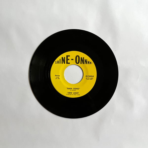 Image of NEW LIGHT - RAIN SONG 7"