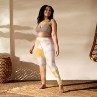 Image 3 of Yoga Leggings Yellow-Peach