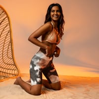Image 1 of Biker Shorts Black-White
