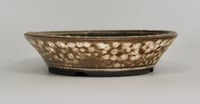 Image 4 of Round bonsai pot in cratered glaze. 188x44mm