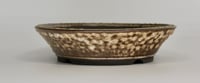 Image 3 of Round bonsai pot in cratered glaze. 188x44mm