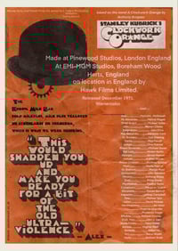 A Clockwork Orange - Re Imagined Promo Film Poster