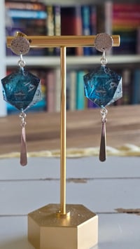 Image 1 of Star trails d20 earrings 