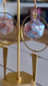 Image 4 of Aurora d20 earrings