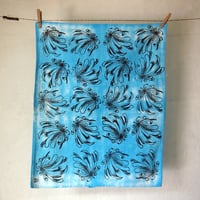 Image 1 of Wild Flower - Tea Towel - blue