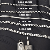 Solid 925 silver chains to go with NY fat cap pendant