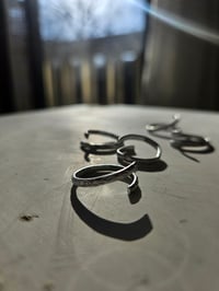 Set of 5 Silver Engraved Adjustable Midi Rings 