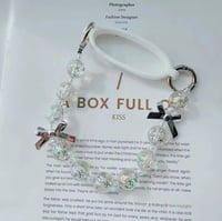 Image 2 of Beaded Water Bottle Handle | Clear Rainbow 