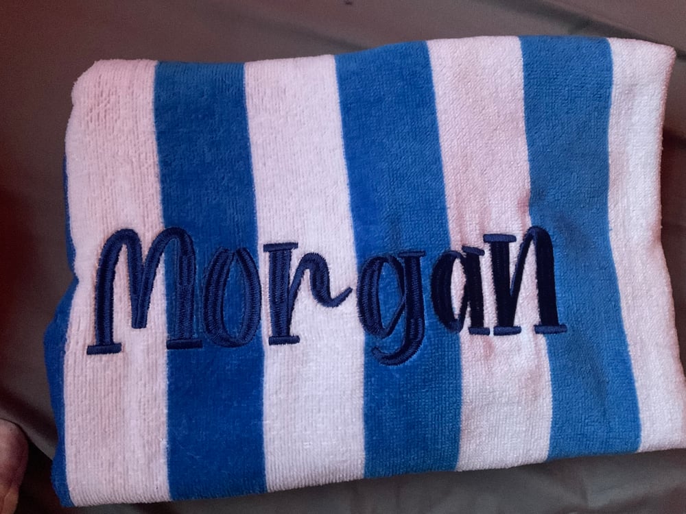 Image of Embroidered Beach Towel