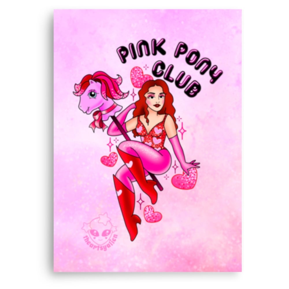 Image of Pink Pony Club Print w/text