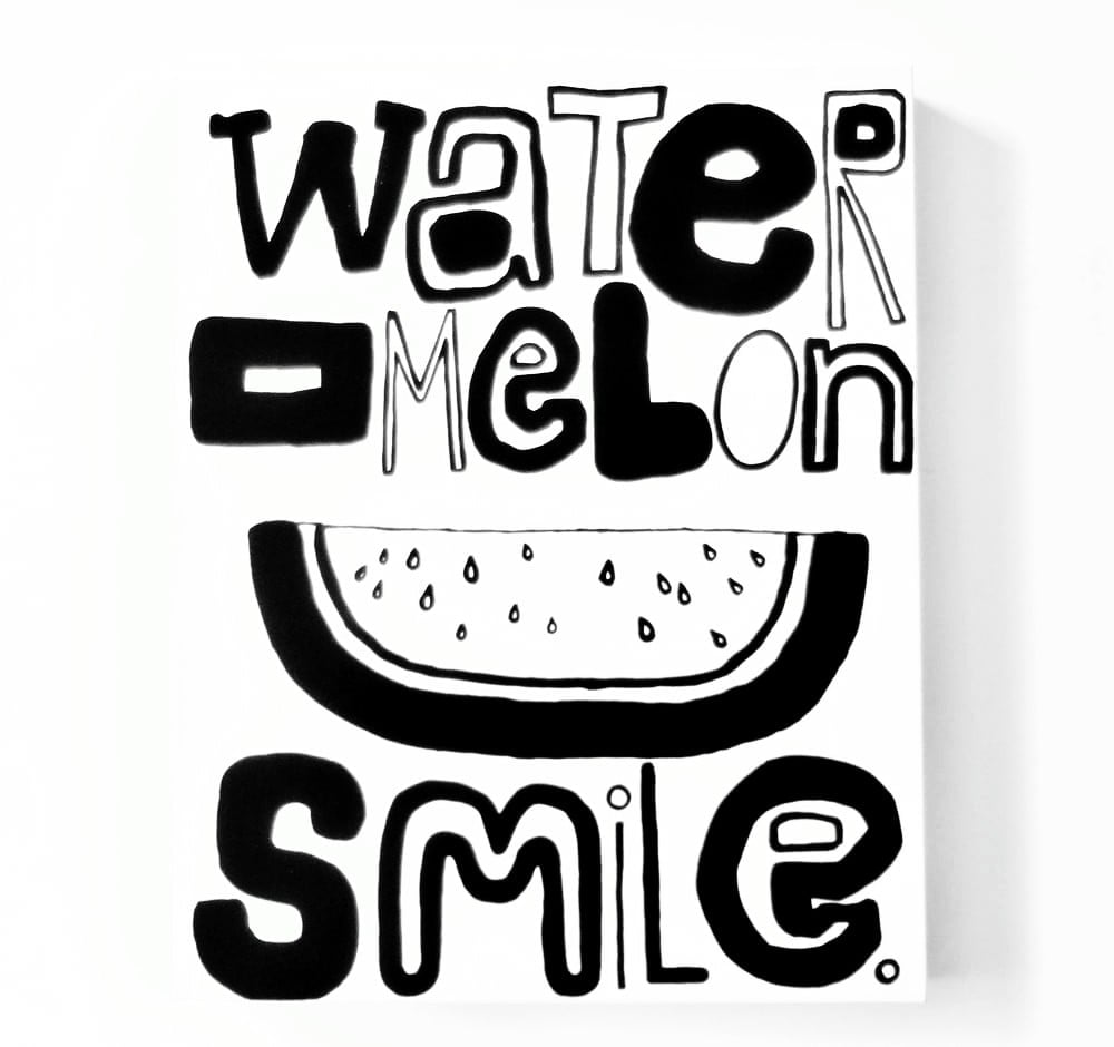 Image of WatERMeLoN SMiLe . - 16" X 20" CANVAS